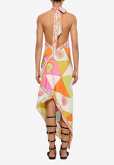 Pucci Occhi Print Silk Dress Multicolor