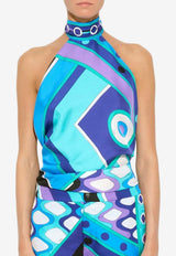 Pucci Vivara Print Foulard Top Multicolor