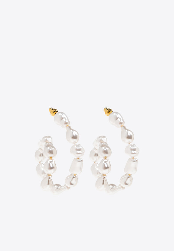 Cult Gaia Kiara Curved Earrings White ER1951BD2466_PEARL