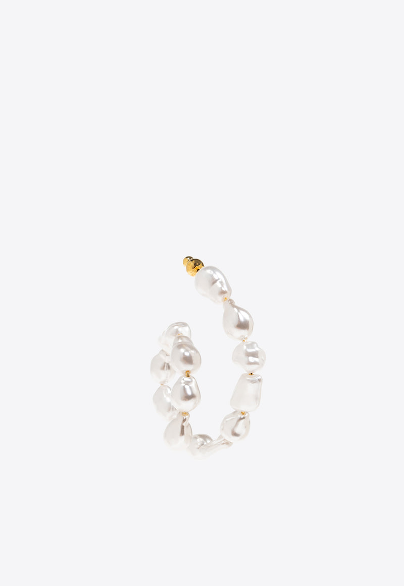 Cult Gaia Kiara Curved Earrings White ER1951BD2466_PEARL