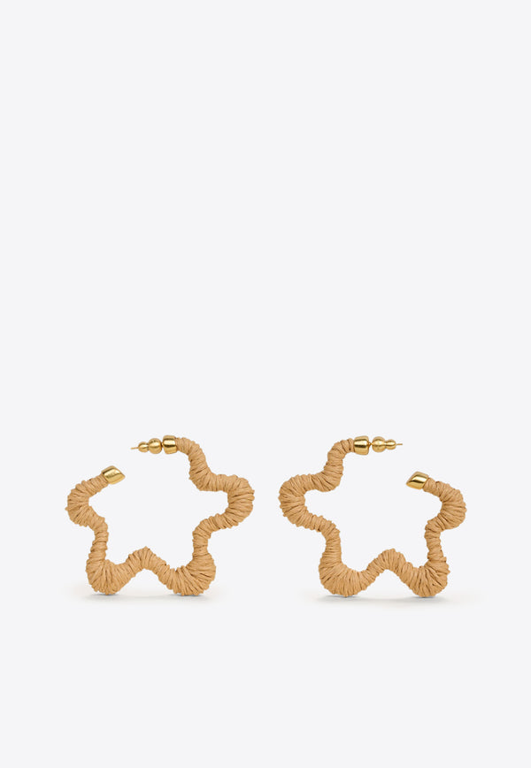 Cult Gaia Emiko Star-Shaped Rattan Earrings Natural ER3506RF1631_NATURAL