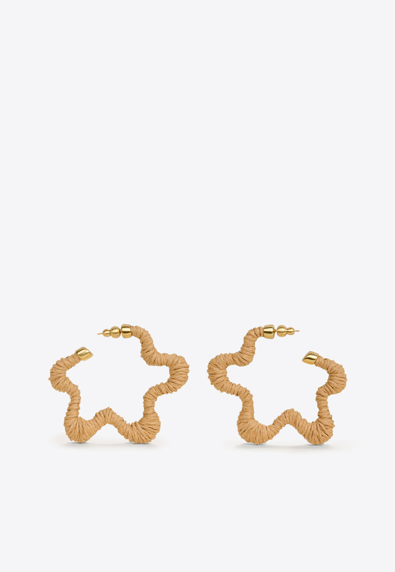 Cult Gaia Emiko Star-Shaped Rattan Earrings Natural ER3506RF1631_NATURAL