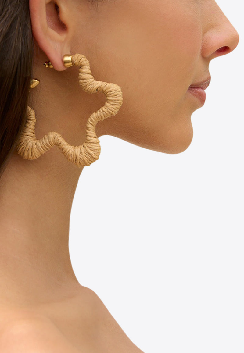Cult Gaia Emiko Star-Shaped Rattan Earrings Natural ER3506RF1631_NATURAL