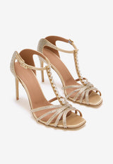 Malone Souliers Erika 90 Crystal-Embellished Mules ERIKA 90-3 PLATINO