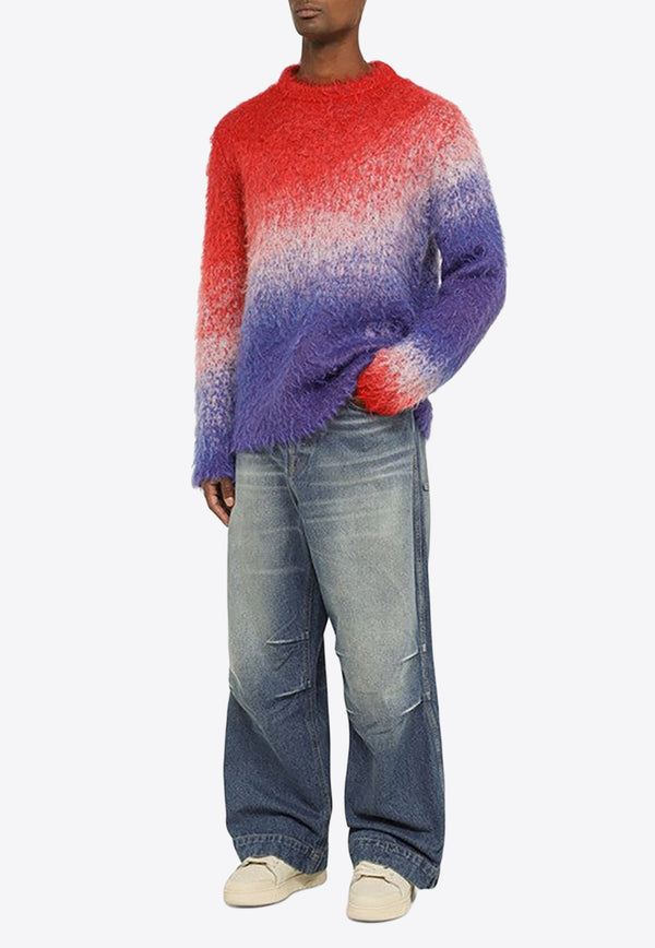 ERL Ombre Effect Sweater in Mohair Blend ERL06N005WO/N_ERL-BR