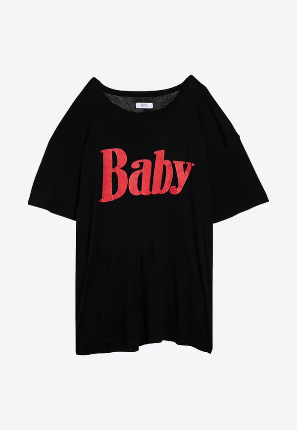ERL Baby Print Short-Sleeved T-shirt Black ERL08T016CO/O_ERL-FB