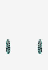 SO-LE Studio Revolve Textured Hoop Earrings Light Blue ERLCATLE/N_SOLE-TR