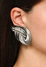 SO-LE Studio Not a Knot Clip-On Earrings Silver ERLNAKLE/N_SOLE-S