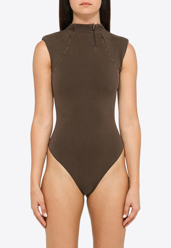 Entire Studios Washed-Out Sleeveless Bodysuit ES2117VI/L_ENTST-BR