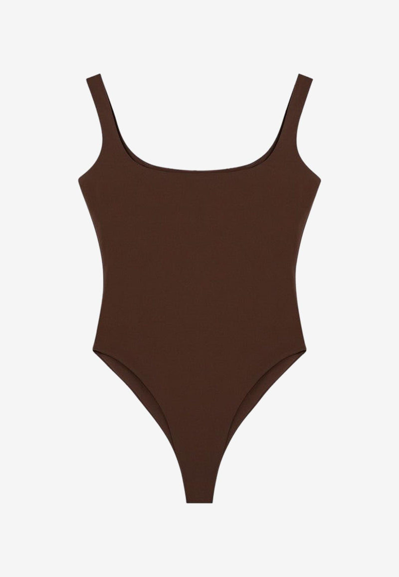 Entire Studios Nylon-Blend Sleeveless Bodysuit Brown ES2356NY/P_ENTST-BT