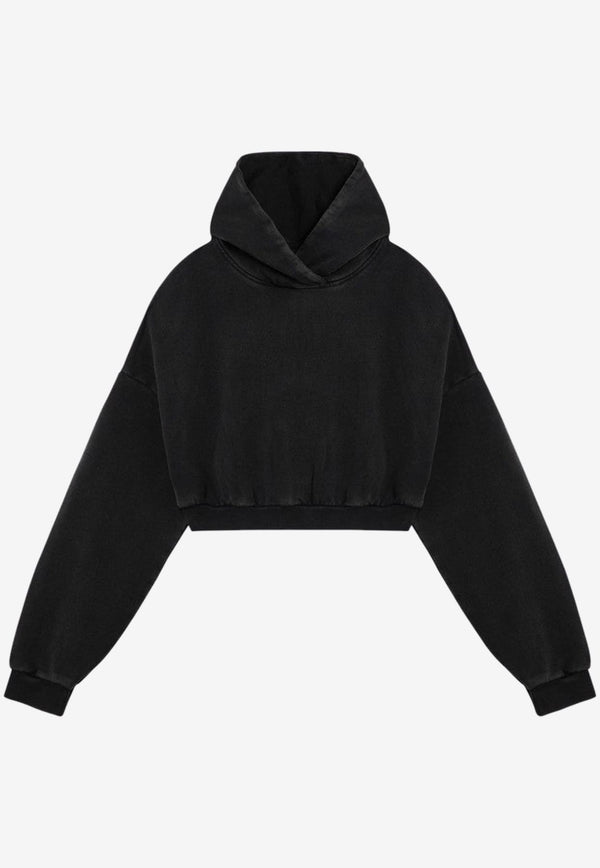 Entire Studios Washed Cropped Hoodie Black ES2392CO/P_ENTST-WB