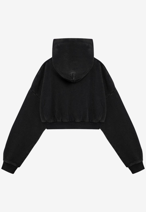 Entire Studios Washed Cropped Hoodie Black ES2392CO/P_ENTST-WB