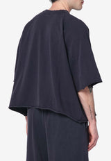 Entire Studios Oversized Crewneck T-shirt Blue ES2487CO/Q_ENTST-IN