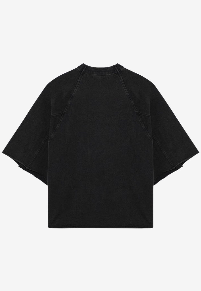 Entire Studios Washed Oversized Jersey T-shirt Black ES2487CO/P_ENTST-WB