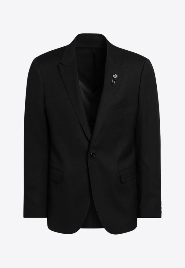 Lardini Single-Breasted Buttoned Blazer Black ES5819E77ESE64308/Q_LARDI-999