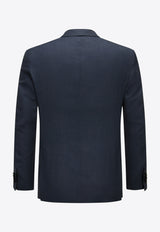 Lardini Single-Breasted Wool-Blend Suit Blue ES787AE_NAVY