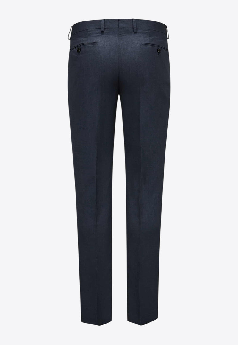 Lardini Single-Breasted Wool-Blend Suit Blue ES787AE_NAVY