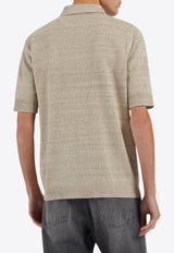 Lardini Linen-Blend Polo T-shirt Beige ESLPMC90_BEIGE