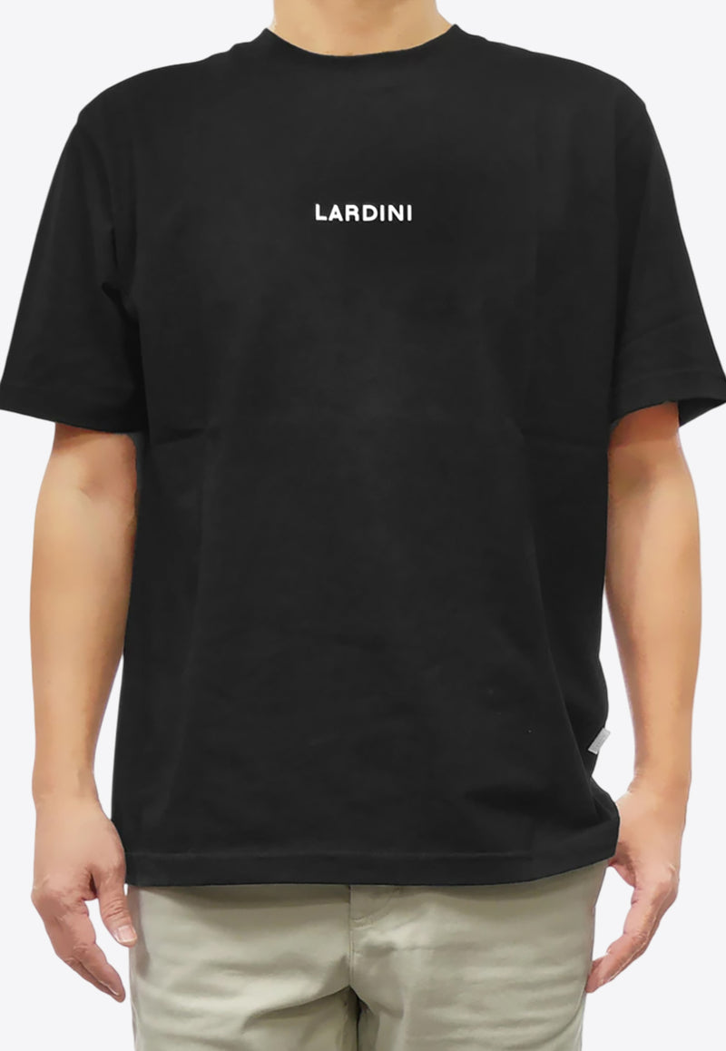Lardini Logo Print Crewneck T-shirt Black ESLTMC70_BLACK