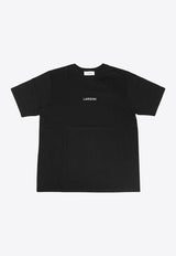 Lardini Logo Print Crewneck T-shirt Black ESLTMC70_BLACK