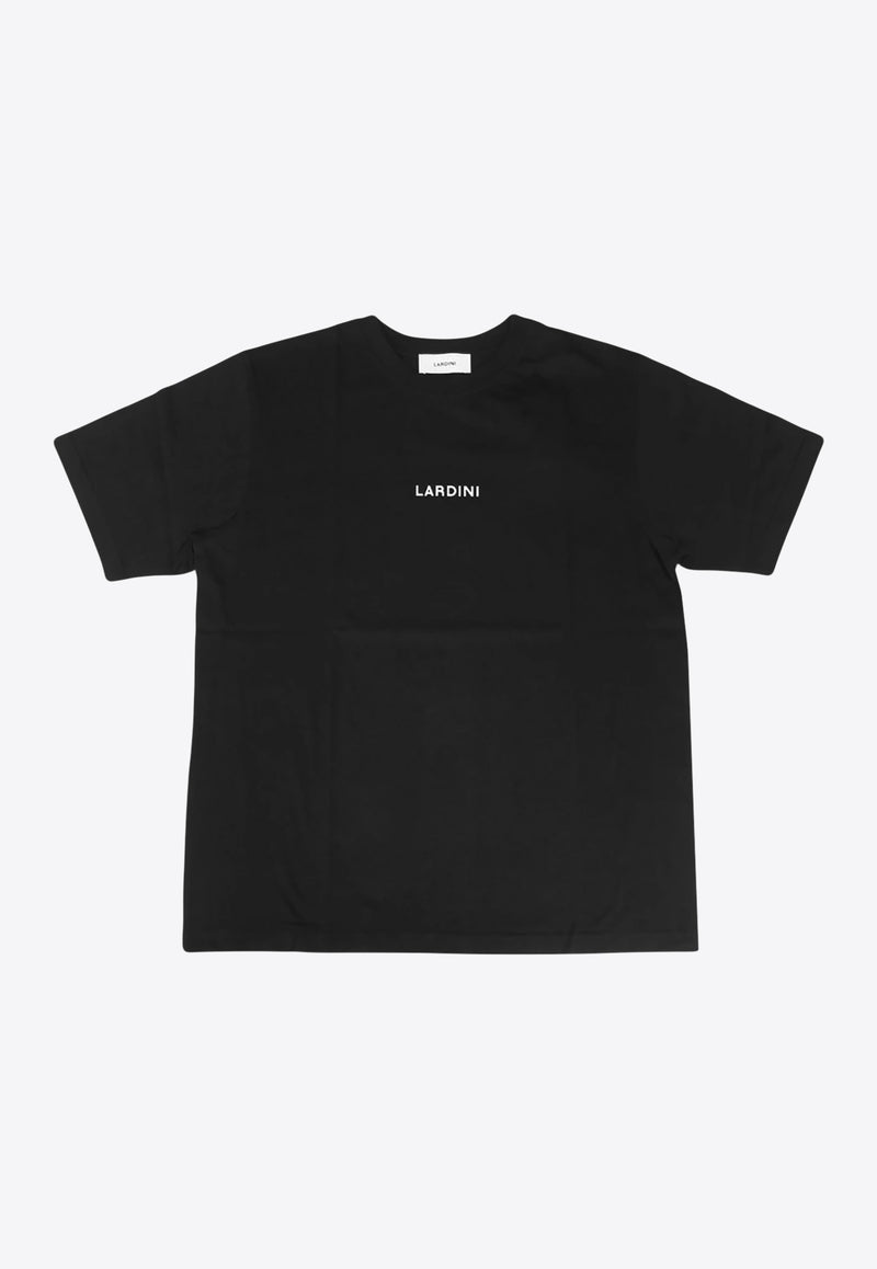 Lardini Logo Print Crewneck T-shirt Black ESLTMC70_BLACK
