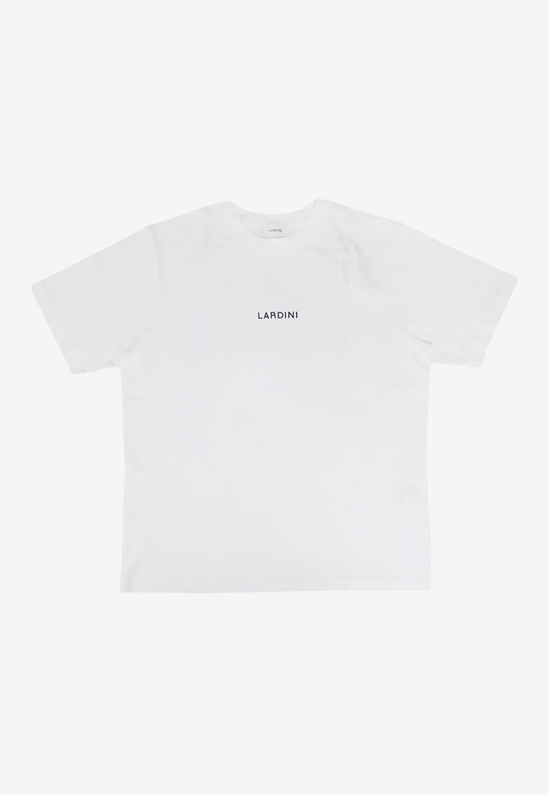 Lardini Logo Print Crewneck T-shirt White ESLTMC70_WHITE
