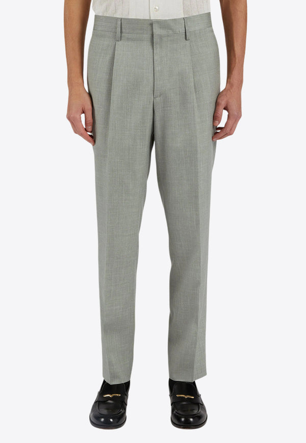 Lardini Tailored Straight-leg Pants Green ESMURAT_GREEN