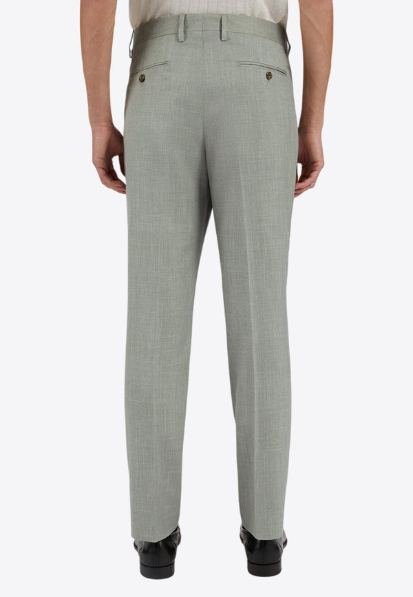 Lardini Tailored Straight-leg Pants Green ESMURAT_GREEN