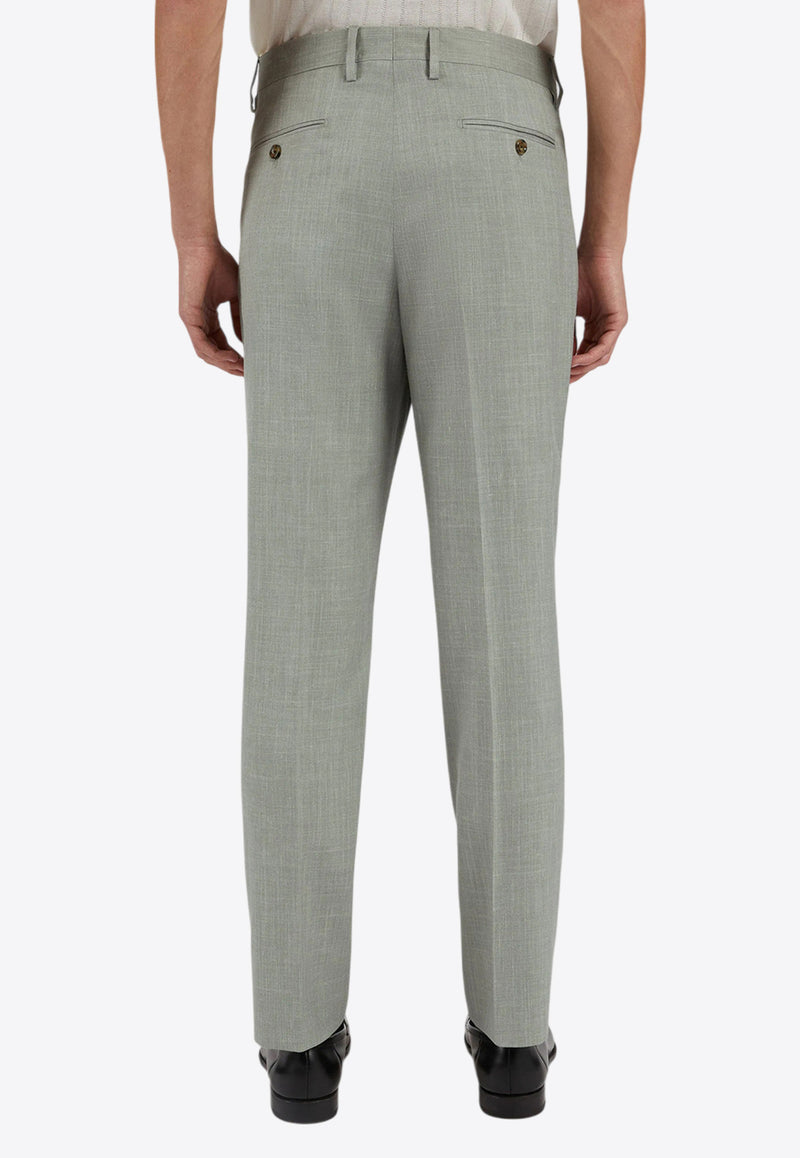Lardini Tailored Straight-leg Pants Green ESMURAT_GREEN