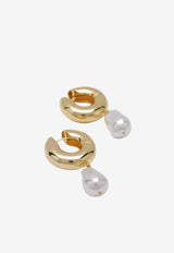 éliou Perla Pearl Hoop Earrings  Gold ESPER010GMET/R_ELIOU-710