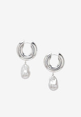 éliou Perla Pearl Hoop Earrings  Silver ESPER010MET/R_ELIOU-041