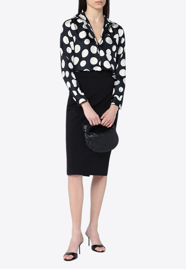 Max Mara Etna Polka Dot Silk Shirt Black ETNACO/P_MAXM-001