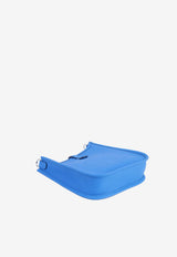 Mini Evelyne 16 Amazone in Bleu Hydra Taurillon Clemence with Palladium Hardware