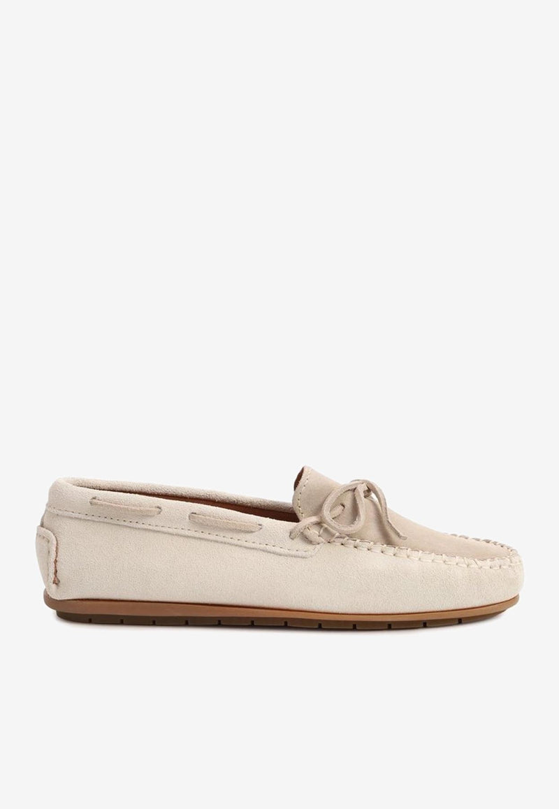 Eleventy Kids Boys Colorblocked Suede Loafers Beige EW0P26-Z2623_BEIGE MULT