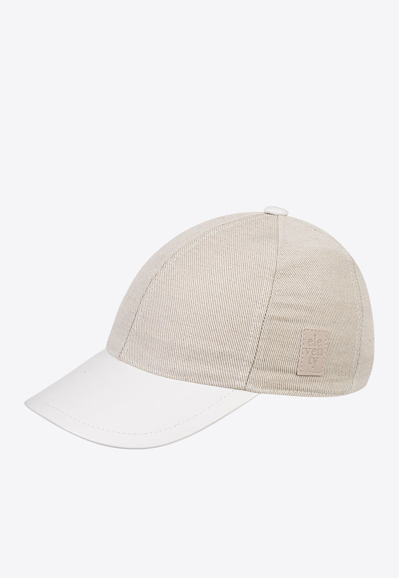 Eleventy Kids Boys Logo Patch Baseball Cap Beige EW0P87-I0265_BEIGE MULT
