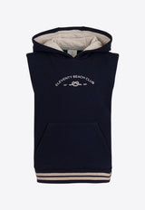 Eleventy Kids Boys Beach Club Sleeveless Hoodie Blue EW4P31-Z1293_BLUE MULTI