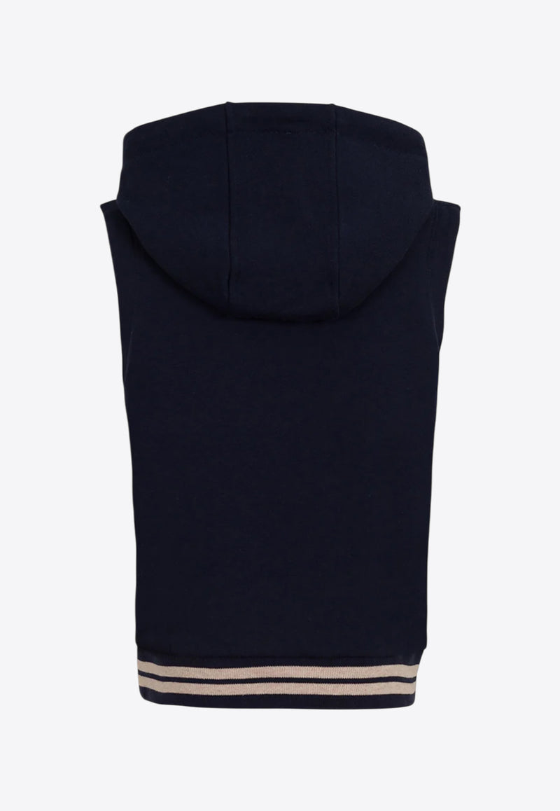 Eleventy Kids Boys Beach Club Sleeveless Hoodie Blue EW4P31-Z1293_BLUE MULTI