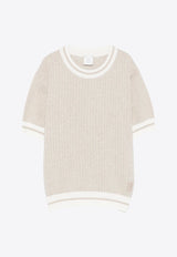 Eleventy Kids Boys Ribbed Knit T-shirt Beige EW9P11-X0094_BEIGE