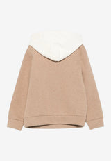 Eleventy Boys Half-Zip Hooded Sweatshirt Beige EX4P00-F0215_BEIGE