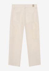 Eleventy Boys Wool-Blend Straight-Leg Pants Ivory EX6P50-I0233_IVORY