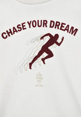Eleventy Boys Chase Your Dream Print Long-Sleeved T-shirt Ivory EX8P20-Z3119_IVORY