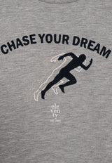 Eleventy Boys Chase Your Dream Print Long-Sleeved T-shirt Gray EX8P20-Z3121_GREY