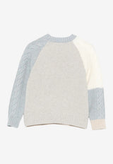 Eleventy Boys Cable Knit Colorblocked Sweater Multicolor EX9P00-W0217_MULTI COLO
