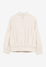 Eleventy Boys Zip-Up Jacket Beige EY2P47-I0315_BEIGE