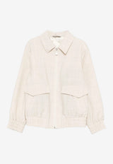 Eleventy Boys Zip-Up Jacket Beige EY2P47-I0315_BEIGE
