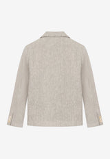 Eleventy Boys Single-Breasted Blazer Green EY2Q04-I0316_GREEN