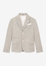 Eleventy Boys Single-Breasted Blazer Green EY2Q04-I0316_GREEN