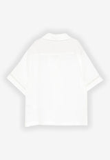 Eleventy Boys Short-Sleeved Linen Shirt Ivory EY5P41-Z3681_IVORY