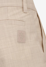 Eleventy Boys Logo Patch Bermuda Shorts Beige EY6P99-I0315_BEIGE