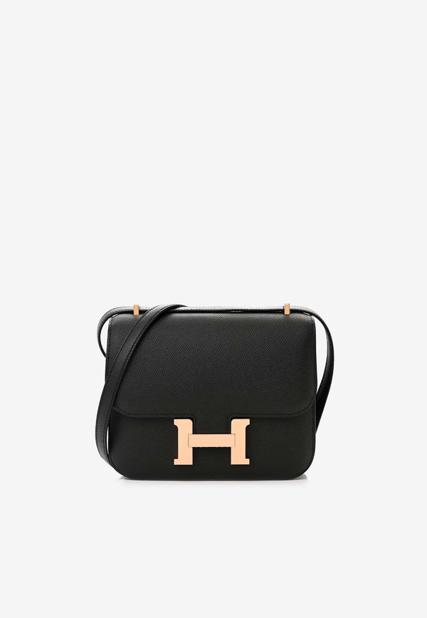Hermès Constance 18 in Black Epsom Leather with Rose Gold Hardware